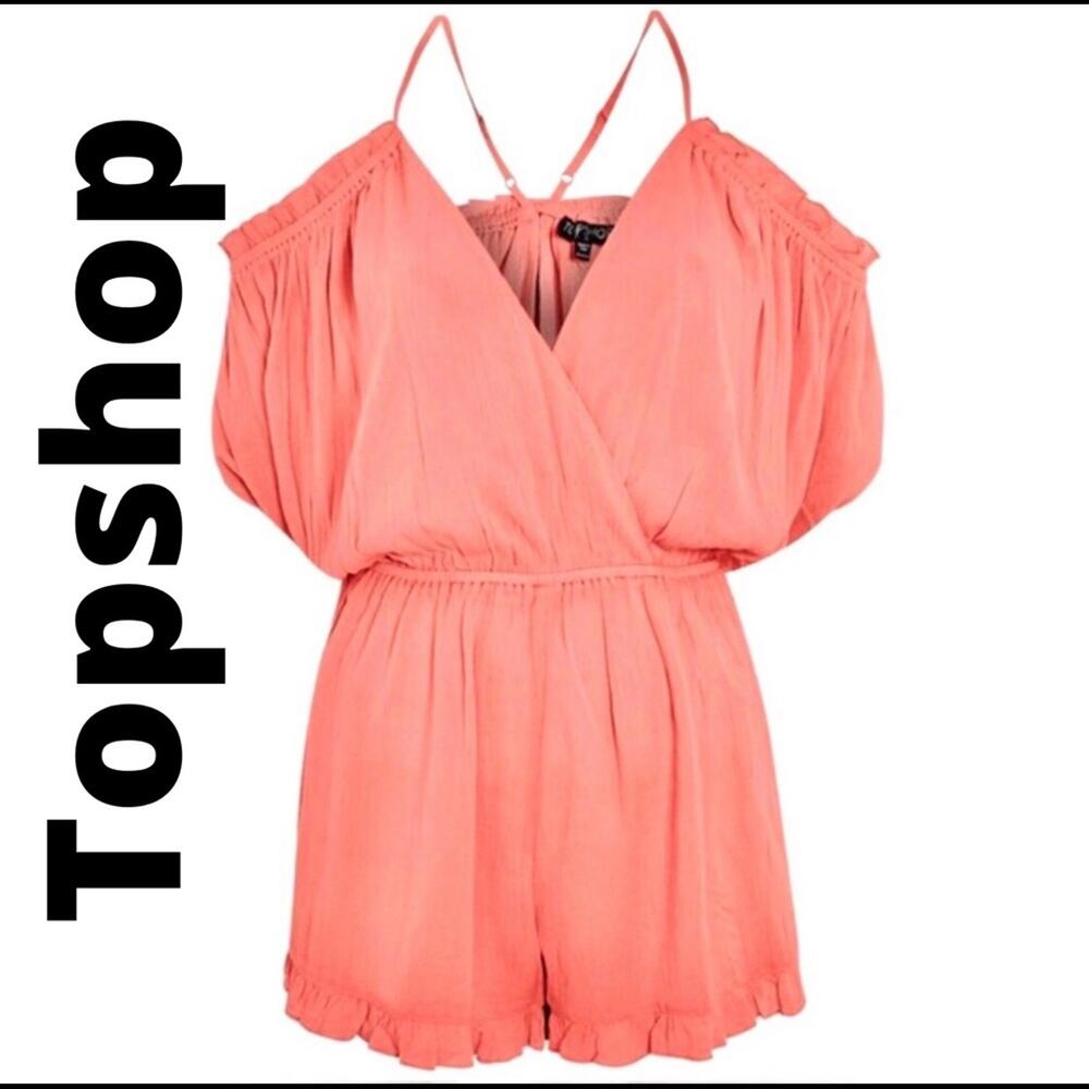 Cute Topshop Cold Shoulder Romper Playsuit
